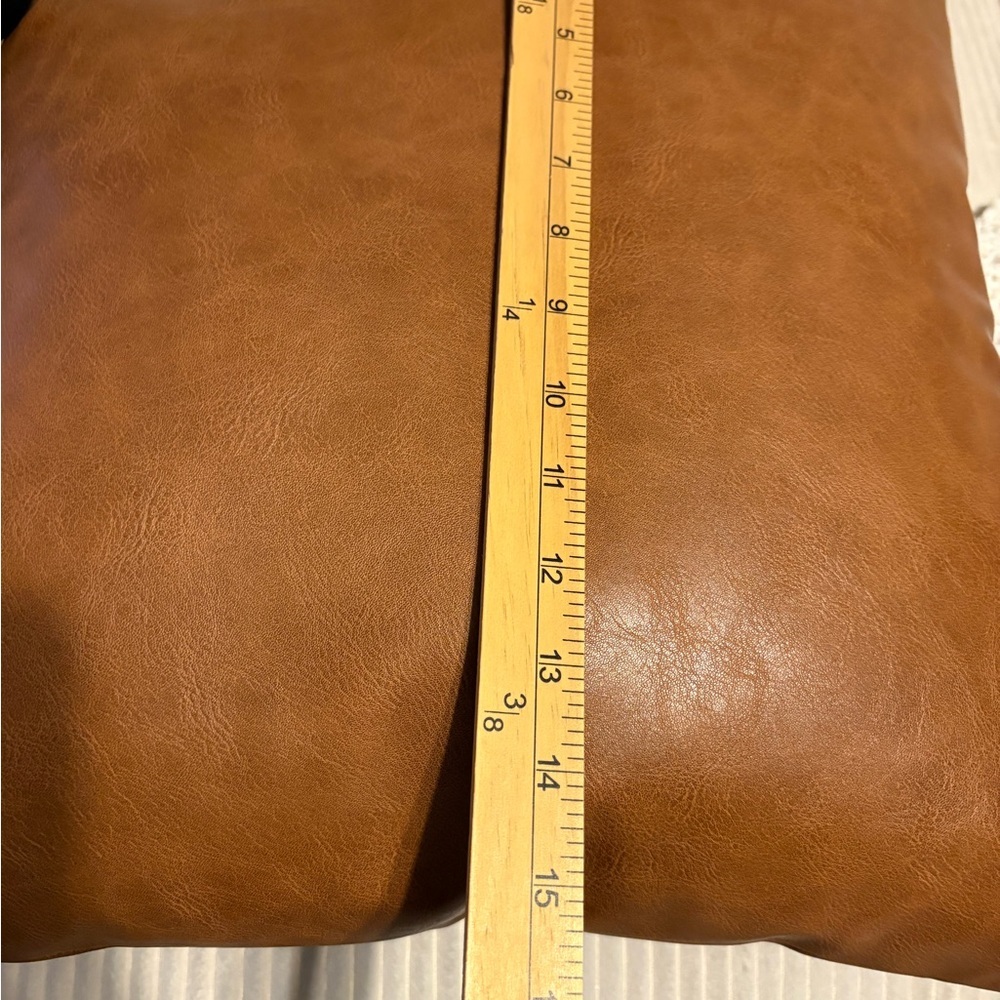 Brown Leather Throw Pillows - Picture 7 of 8